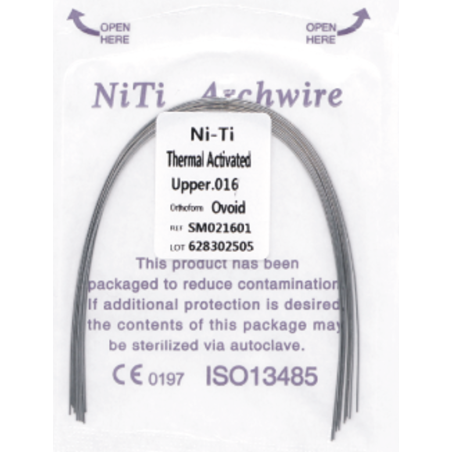 Arco REDONDO NITI TERMO ACTIVO 0.16 SUPERIOR  (10 unid)